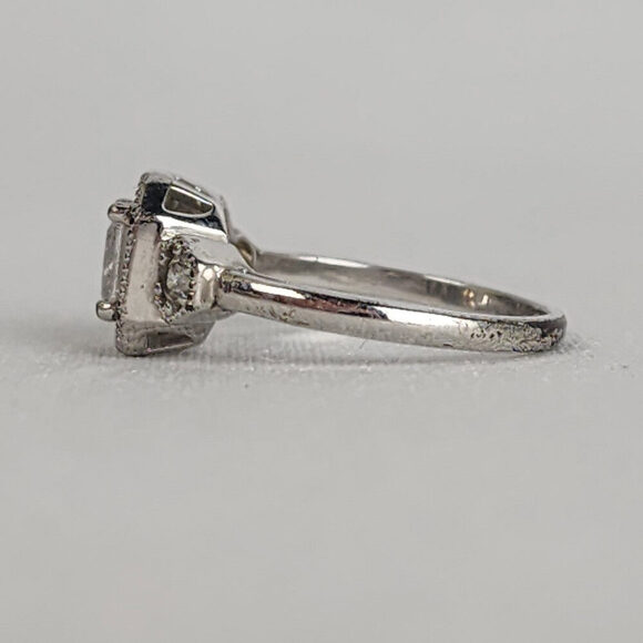 Stella & Dot Deco Silver Tone Cocktail Ring Size 9 - Picture 5 of 8